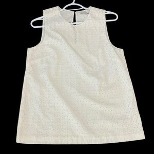 Madewell Eyelet Cotton Sleeveless Top White Size Small